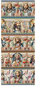 Tecido tricoline digital Jesus (0,55cm x 1,50 de largura)