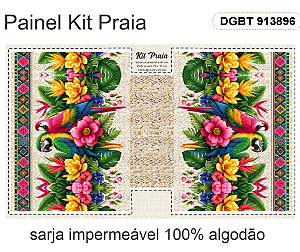 Kit de praia em sarja impermeável (60cm x 1,50)