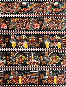 Tricoline digital Churrasco 2(0,55cm x 1,50 de largura)
