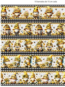 Tricoline digital Gnomos Amarelos (55cm x 1,50)