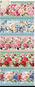 Tricoline digital Rosas e Rosas (0,55cm x 1,50 de largura)