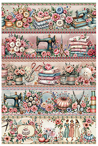 Tricoline digital Entre Linhas (0,55cm x 1,50 de largura)