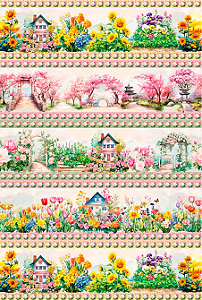 Tricoline digital Campo Florido (0,55cm x 1,50 de largura)