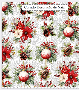 Tricoline digital Natalino corrido (0,55cm x 1,50 de largura)