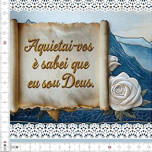Tricoline digital 3D Frases Bíblicas (0,55cm x 1,50 de largura)