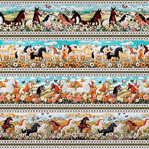 Tricoline digital 3D Cavalos (0,55cm x 1,50 de largura)