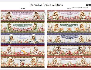 Tricoline digital Frases de Maria (0,55cm x 1,50 de largura)