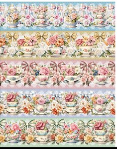 Tricoline digital Mesa Romântica (0,55cm x 1,50 de largura)