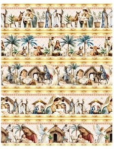 Tricoline digital Natalino Menino Jesus (0,55cm x 1,50 de largura)