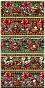Tricoline digital Natal Cestas(0,55cm x 1,50 de largura)