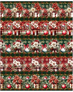 Tricoline digital Natal Presentes (0,55cm x 1,50 de largura)