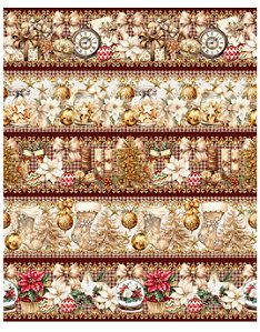 Tricoline digital Natal Dourado (0,55cm x 1,50 de largura)