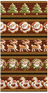Tricoline digital Biscoitos de Natal (0,55cm x 1,50 de largura)