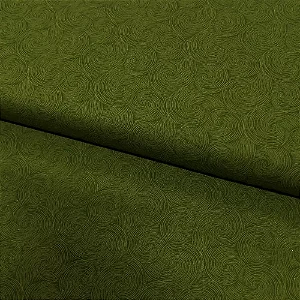 Tricoline Estampa Espiral Verde Oliva (0,50cm x 1,50 de largura)