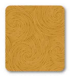 Tricoline estampa Espiral Mostarda (0,50cm x 1,50 de largura)