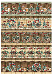 Tricoline digital Natal Cestinhas (0,55cm x 1,50 de largura)