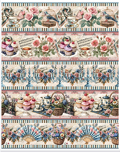 Tricoline digital Vintage (0,55cm x 1,50 de largura)