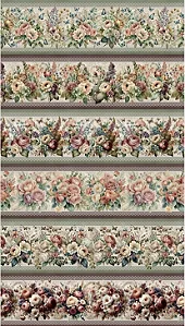 Tricoline digital Florescer Vintage (0,55cm x 1,50 de largura)