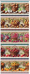 Tricoline digital Frutas (0,55cm x 1,50 de largura)
