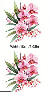 Transfer para tecido, Orquídeas ( 2unidades)