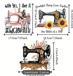 Transfer para tecido, Máquina de costura ( 3unidades )