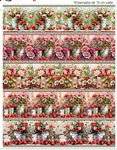 Tricoline digital Latas de flores 2 (0,55cm x 1,50 de largura)