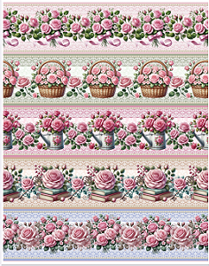 Tricoline digital Roses Pink (0,55cm x 1,50 de largura)