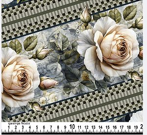 Tricoline digital Floral Vizion (0,55cm x 1,50 de largura)