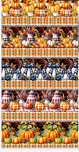 Tricoline digital Abóboras Vintage (0,55cm x 1,50 de largura)