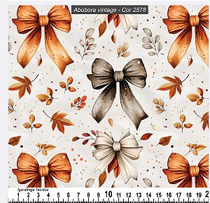 Tricoline digital Coleção Abóboras Vintage Compose 2(0,55cm x 1,50 de largura)