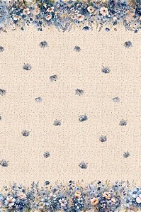 Sacaria especial Gourmet Floral azul (50cm x 1,50)