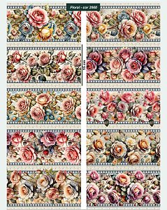 Tricoline digital Floral Rosas (55cm x 1,50)