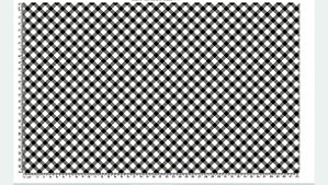 Tricoline Xadrez Enviesado Preto (55cm x 1,50)