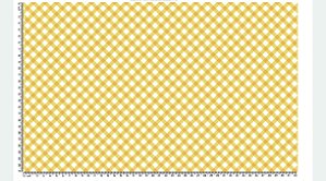 Tricoline Xadrez Enviesado Amarelo ouro (55cm x 1,50)