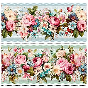 Tricoline digital Romance (0,55cm x 1,50 de largura)