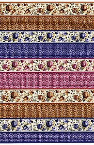 Tricoline digital Floral Vintage com composês (0,55cm x 1,50 de largura)