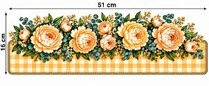 Decalques para tecido DTF GG floral (51cm x 16cm)