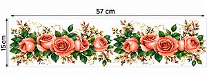 Decalques para tecido DTF GG Rosas (57cm x 15cm)