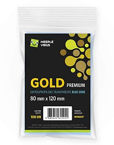 Card Sleeves Gold Premium 80 x 120 mm - Meeple Virus