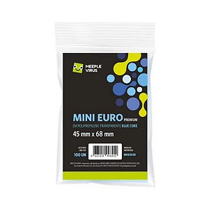 Sleeves Mini Euro Premium 45 x 68 (Blue Core) - Meeple Virus