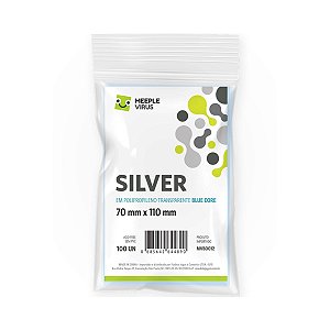 Sleeves Silver 70 x 110 mm (Blue Core) - Meeple Virus