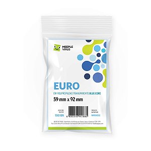 Sleeves Euro 59 x 92 mm (Blue Core) - Meeple Virus