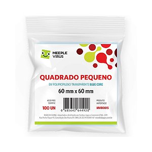 Sleeves Quadrado Pequeno 60 x 60 mm (Blue Core) - Meeple Virus