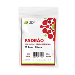 Sleeves Padrão 63,5 x 88 (Vermelho) Pack 60 - Meeple Virus