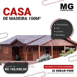🏠  Encantadora casa de madeira com 100m²