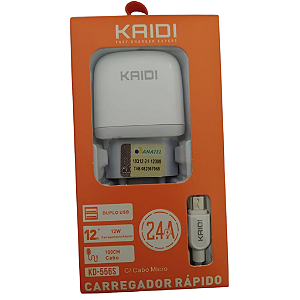 Carregador Rápido Duplo UBS/Micro