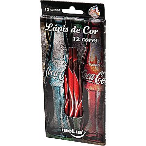 Lápis de cor molin redodno coca-cola - 12 CORES