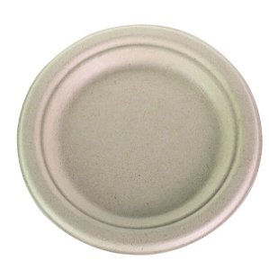 Prato de sobremesa em bagaço de cana biodegradável (10 unidades)