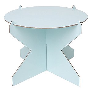 Boleira de papelão grande na cor azul celeste