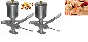 Kit 2 Recheador De Pão De Queijo 1 Litro Mini Churro Pendulo
